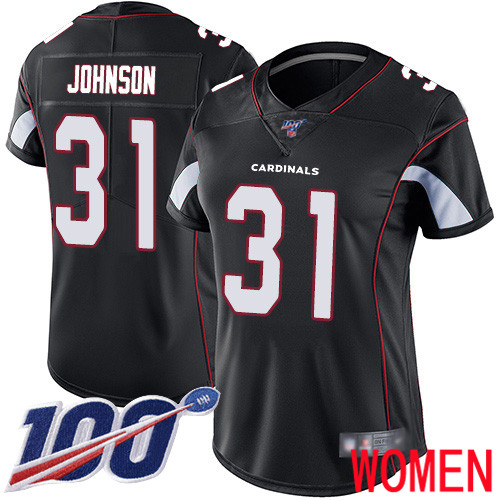 Arizona Cardinals Limited Black Women David Johnson Alternate Jersey NFL Football #31 100th Season Vapor Untouchable